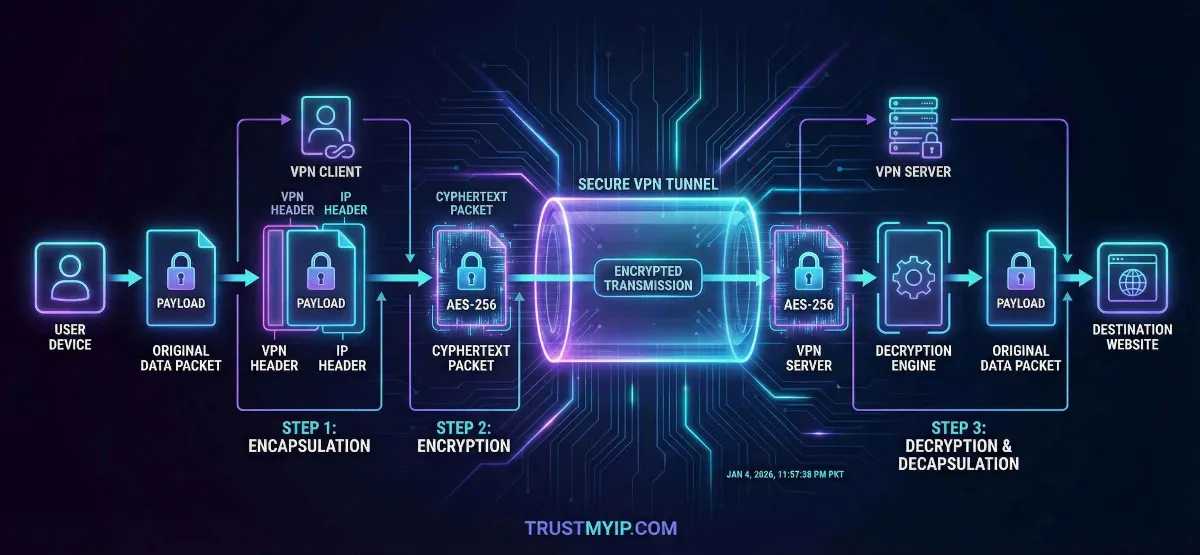 How Does a VPN Tunnel Work? (Encryption & Protocols Explained)