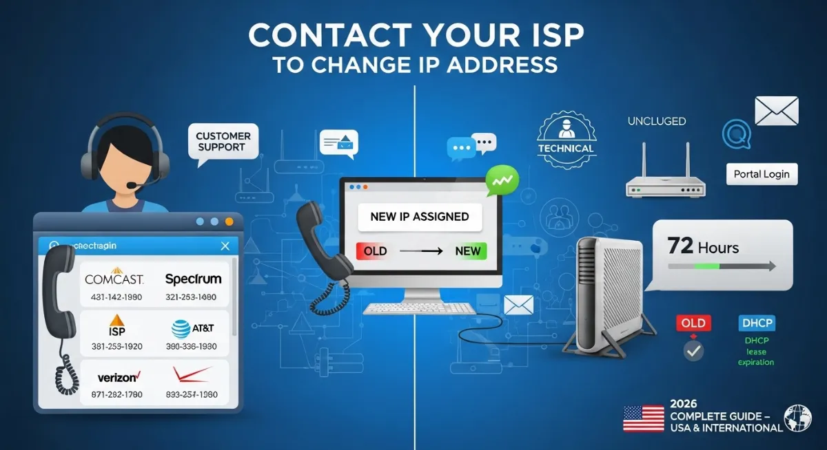 Contact ISP to Change IP Address: 5 Methods 2026