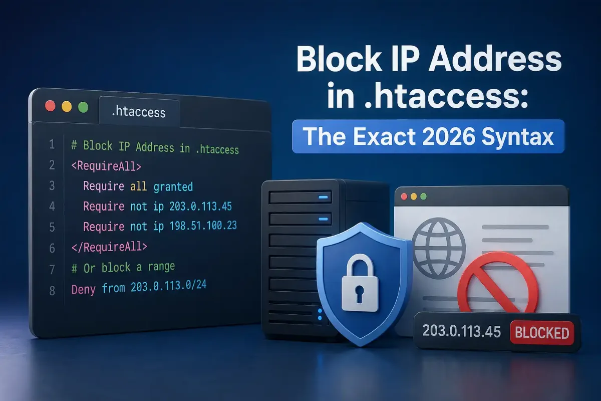 Block IP Address in .htaccess The Exact 2026 Syntax