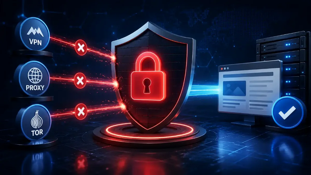 Block VPN, Proxy and Tor Traffic: The Exact 2026 Method