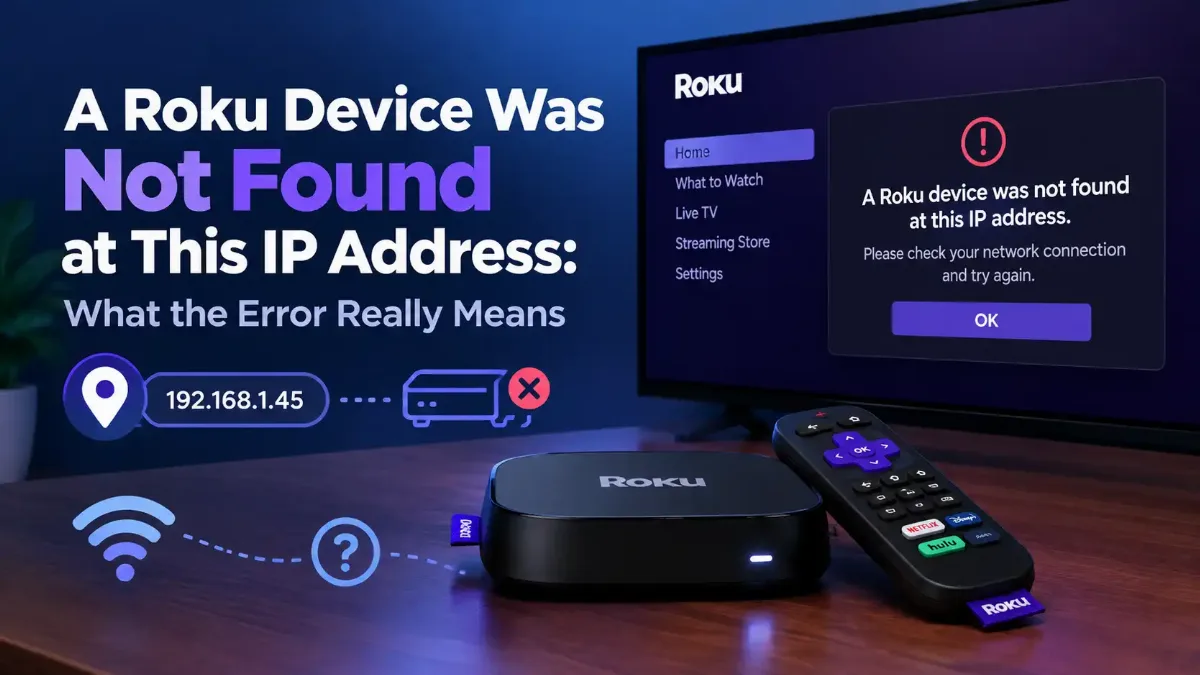 A Roku Device Was Not Found at This IP Address What the Error Really Means