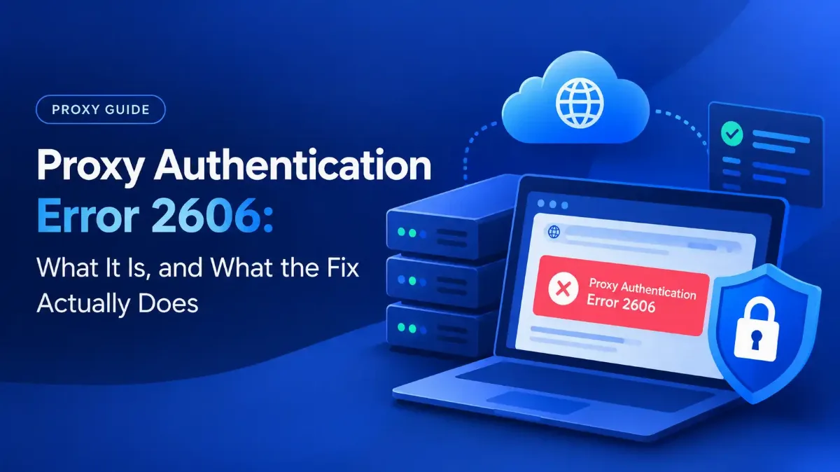 Proxy Authentication Error 2606: The Fix, and the Cost