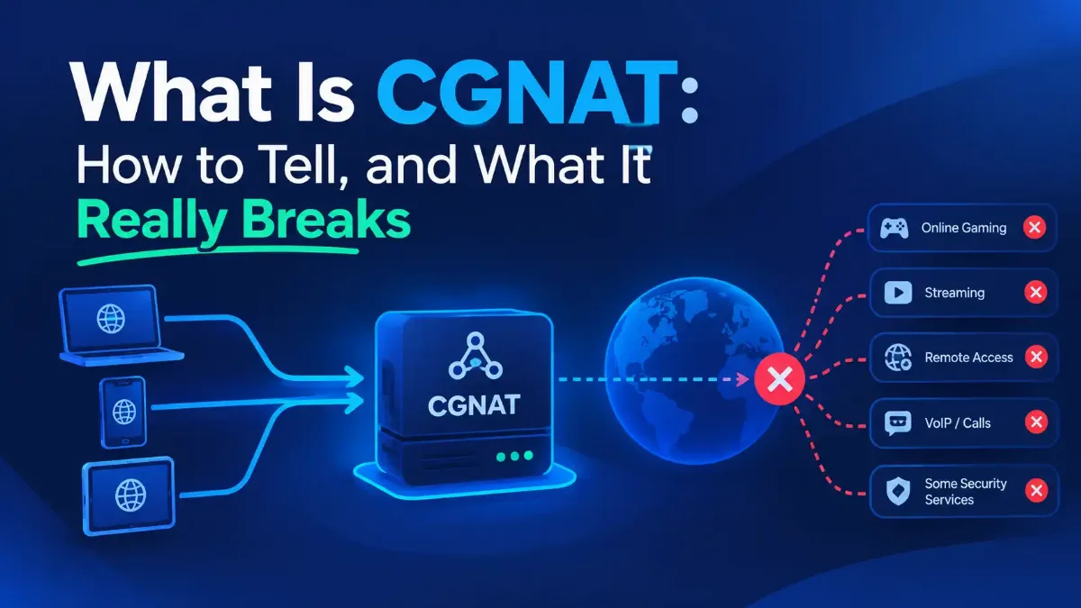 What Is CGNAT: How to Tell, and What It Really Breaks