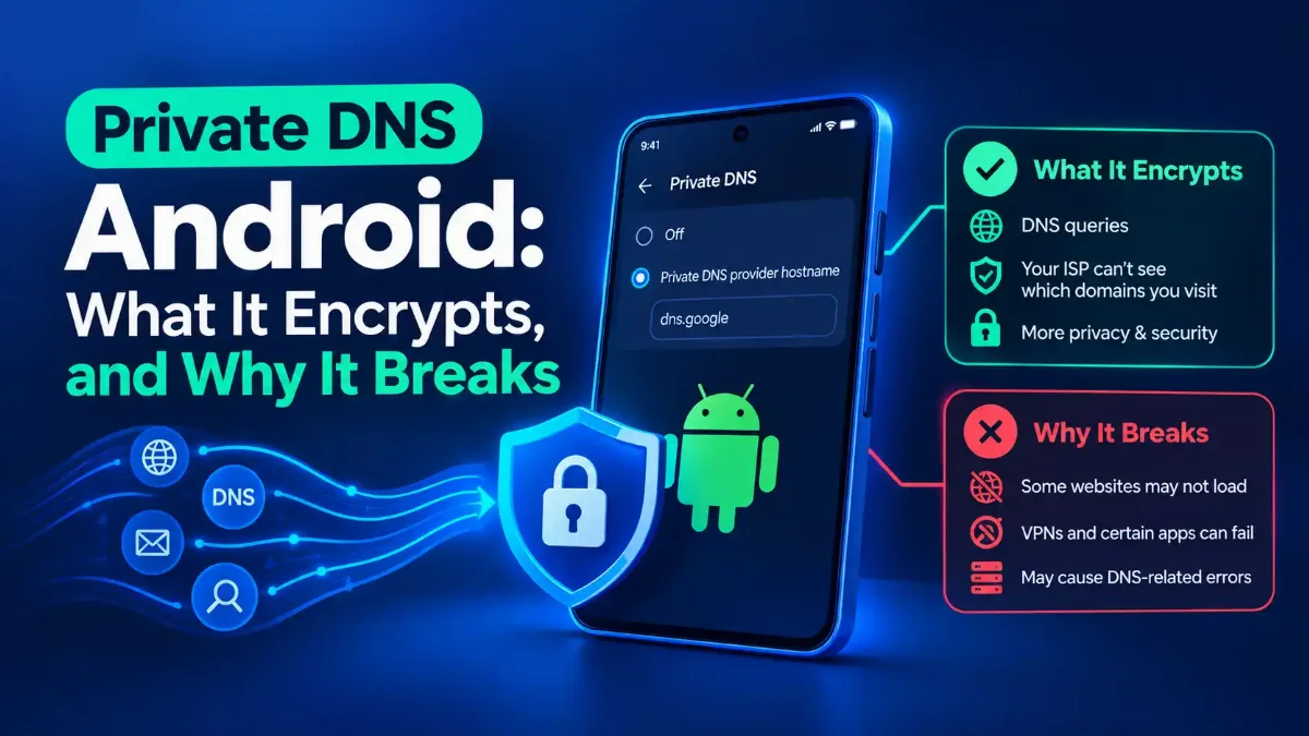 Private DNS Android: What It Encrypts, and Why It Breaks