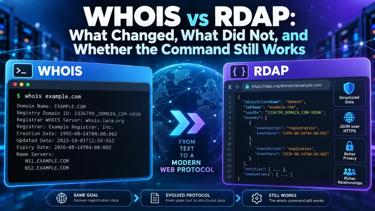 WHOIS vs RDAP: What Actually Changed, and What Still Works