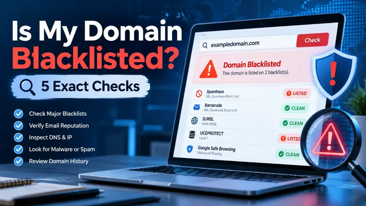 Is My Domain Blacklisted? 5 Exact Checks to Run Now