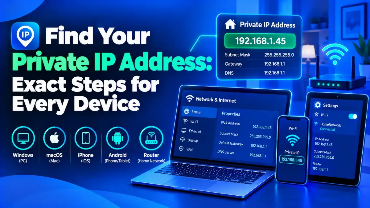 Find Your Private IP Address: Exact Steps for Every Device